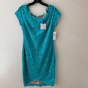 Bisou Bisou By Michele Bohbot Jade Dress Blue Lace